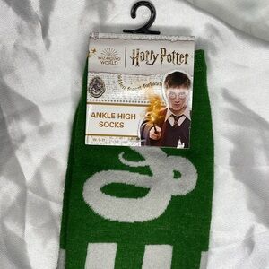 ✨NWT ⚡️Harry Potter⚡️ Slytherin Checkered Edition Ankle Socks 🧹🔮🐍